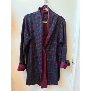 Anthropologie Women's Casual Sweater Wrap/Duster ~ Navy & Maroon ~ Size M